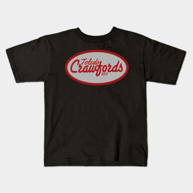 Vintage Toledo Crawfords Kids T-Shirt by 7071